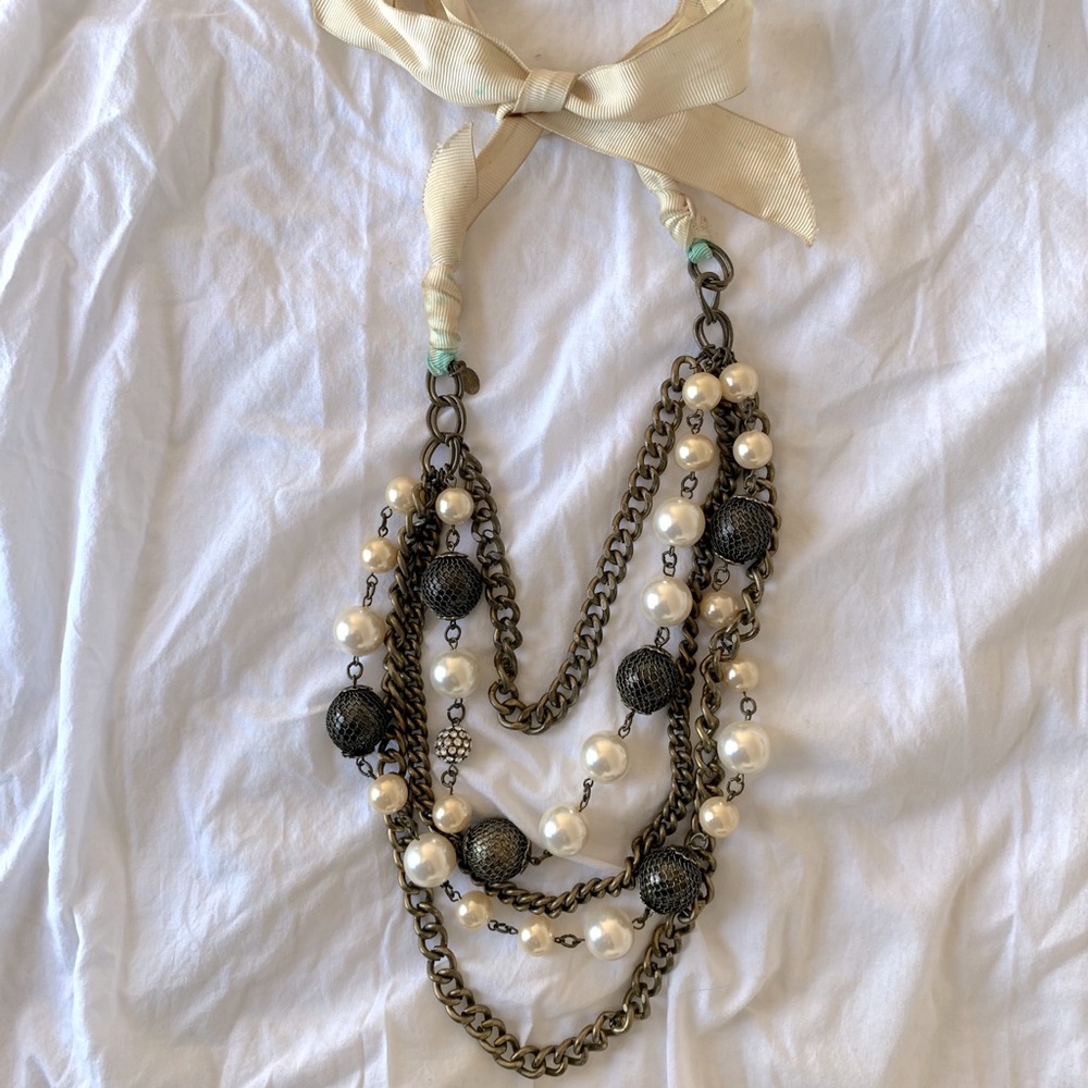 2/$60 EXPRESS pearl ribbon baubles necklace